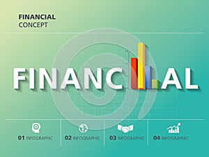 Info graphic design, financial, charts graphs photo