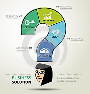 Info graphic design, solution, business
