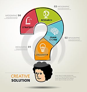 Info graphic design, solution, business