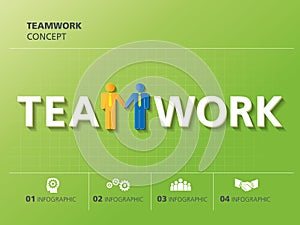 Info graphic design, teamwork