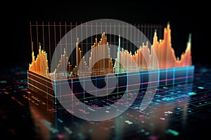 Info graphic with graphs and charts colorful illustration background