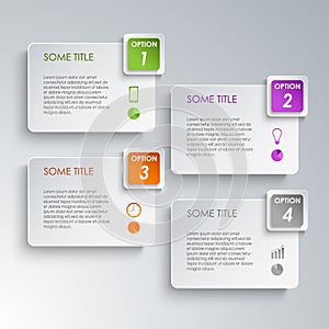 Info graphic options design template photo