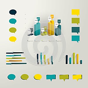 Info graphic set elements. Collection of plastic 3