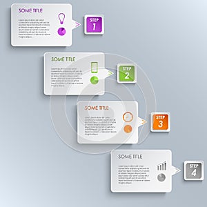 Info graphic steps design template
