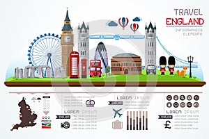 Info graphics travel and landmark england photo