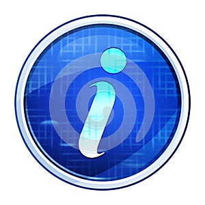 Info icon futuristic blue round button vector illustration