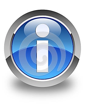 Info icon glossy blue round button