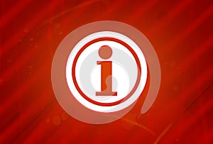 Info icon isolated on abstract red gradient magnificence background