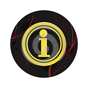 Info icon elegant black round button