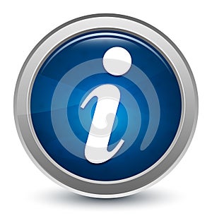 Info icon starburst shiny blue round button illustration design concept