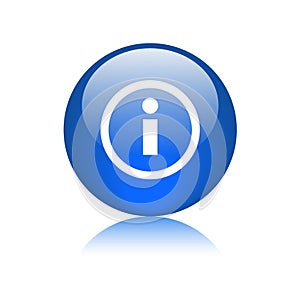 Info icon web button blue