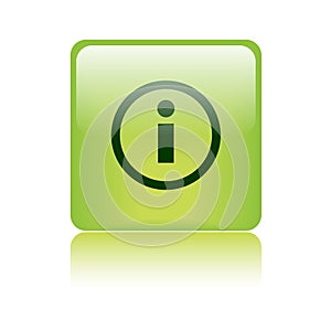 Info icon web button green