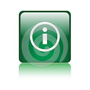 Info icon web button green