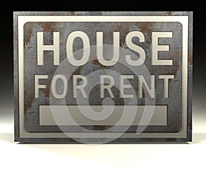 Info Sign house for rent