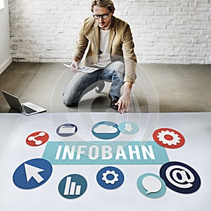 Infobahn Technology Network Online Concept