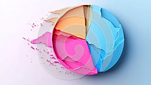 infodesign dissolving pie chart