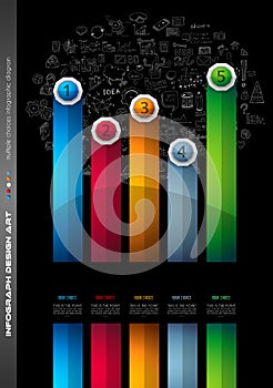 Infograph Brochure template with a lot of choices and a lot of infographic design elements