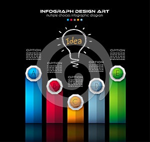 Infograph Brochure template with a lot of choices and a lot of infographic design elements