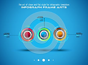 Infograph template with multiple choices and a lot of infographic design elements