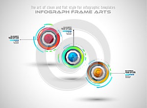 Infograph template with multiple choices and a lot of infographic design elements