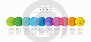 Infographic 10 options design elements for your business data. Vector