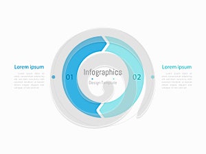 Infographic 2 options design elements for your business data. Vector