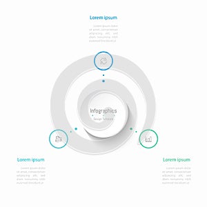 Infographic 3 options design elements for your business data. Vector