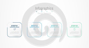 Infographic 4 options design elements for your business data. Vector
