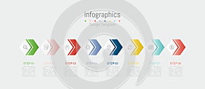 Infographic 8 options design elements for your business data. Vector