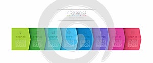 Infographic 8 options design elements for your business data. Vector