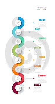 Infographic 8 options design elements for your business data. Vector