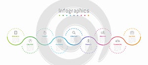 Infographic 9 options design elements for your business data. Vector