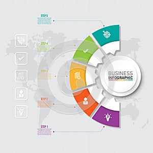 Business Concept With 5 Options.