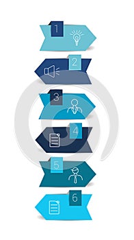 Infographic arrow, sche, chart. Step by step tutorial.