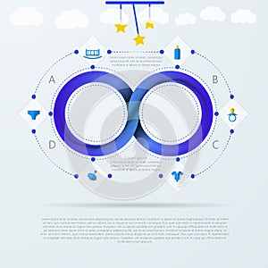 Infographic for baby things store with Mobius stripe