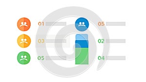 Infographic Bar Chart Vector Design for Data Presentation Analysis, vector design Generative AI