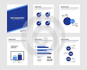Infographic brochure elements for business data visualization