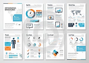 Infographic brochure elements for business data visualization photo