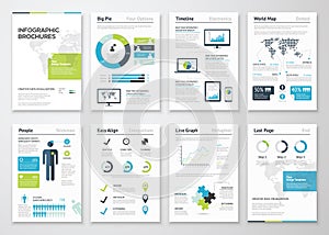 Infographic brochures for business data visualization