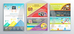 Infographic business brochures banners