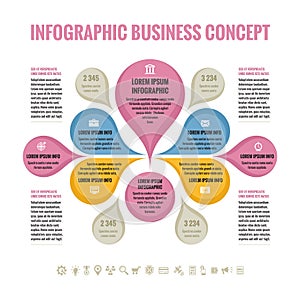 Infographic Business concept - abstract background - creative vector Illustration.