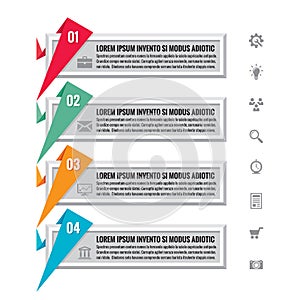 Infographic business concept - Infographic origami vector banners for different design projects. Infographic options banners.