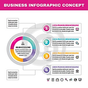 Infographic business concept vector illustration. Creative infographic layout. Infograph vector concept.