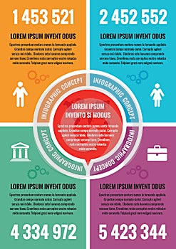 Infographic business concept - vector layout A4 format. Vector infographic template.