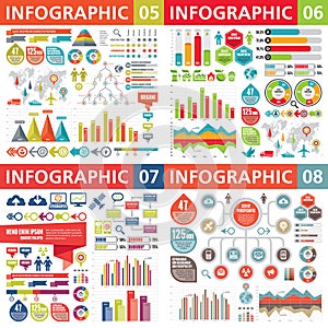 Infographic business design elements - vector illustration. Infograph template collection. Creative graphic set.
