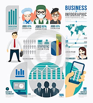 Infographic Business job template design . concept vector