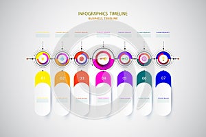 Infographic business template timeline technology element with 3