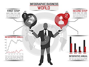 Infographic business world for web