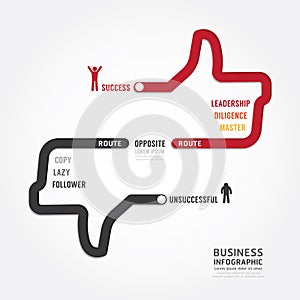 Infographic bussiness. route to success concept template design