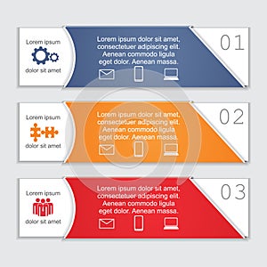 Infographic card report template. Vector